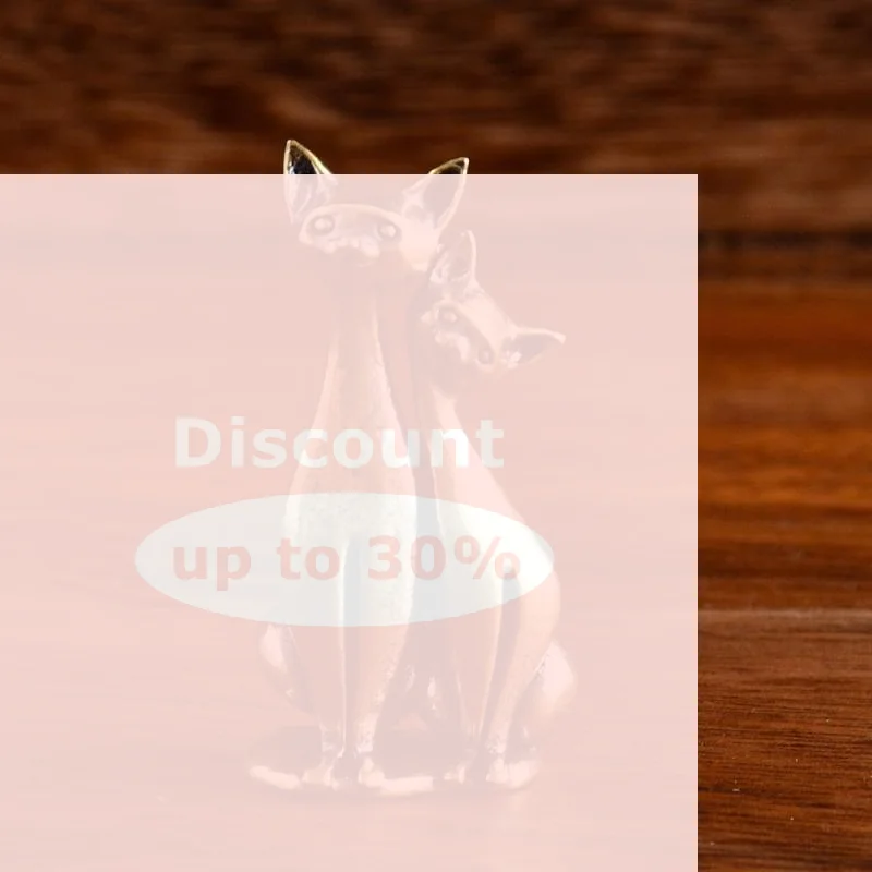 [1PCS Mini Brass Double Cat Sculpture Ornament Crafts Anime Cat Ornament Home Desktop Living Room Office Small Ornament Crafts]