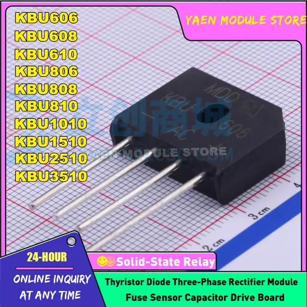 10PCS/LOT KBU606 KBU608 KBU610 KBU806 KBU808 KBU810 KBU1010 KBU1510 KBU2510 KBU3510 NEW Rectifier bridge IN STOCK