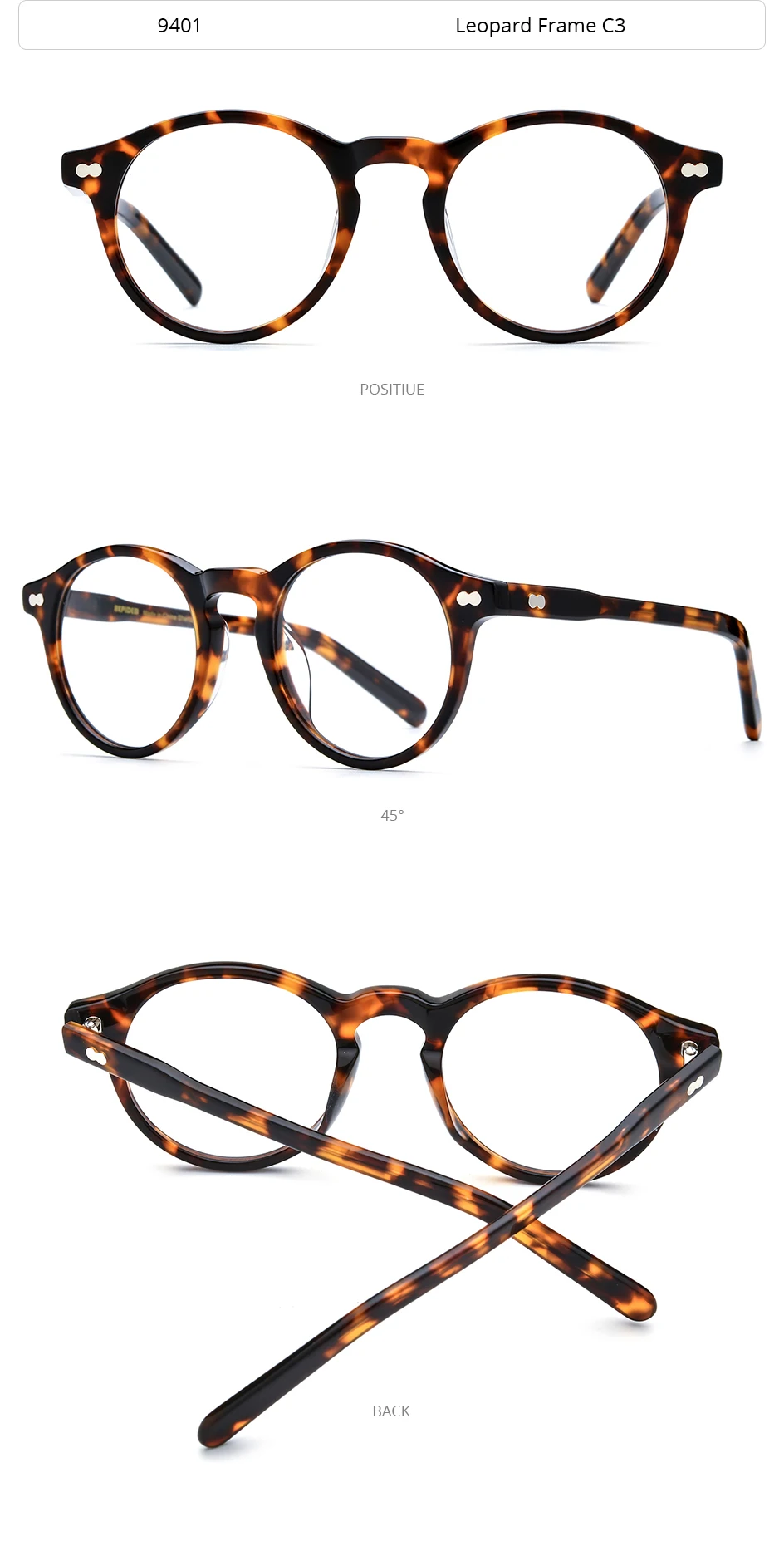HEPIDEM Acetat-Brillengestell für Damen, 2025, neue runde Brillen, japanische handgefertigte Brillen für Herren, Johnny Depp Miltzen Brillen 9401 – Detail 9