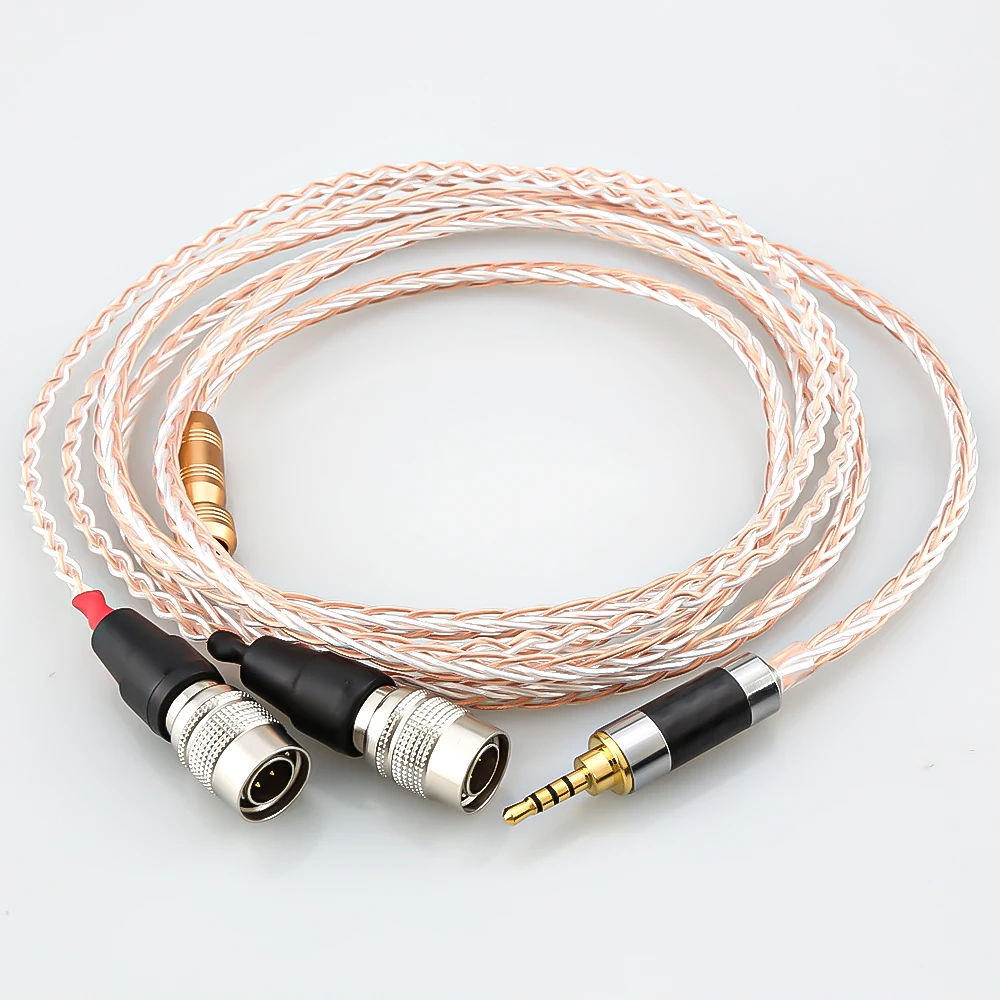 

High Quality Audiocrast 7N Pcocc Silver Plated Headphone Upgrade Cable for Dan Clark Audio Mr Speakers Ether Alpha Dog Prime