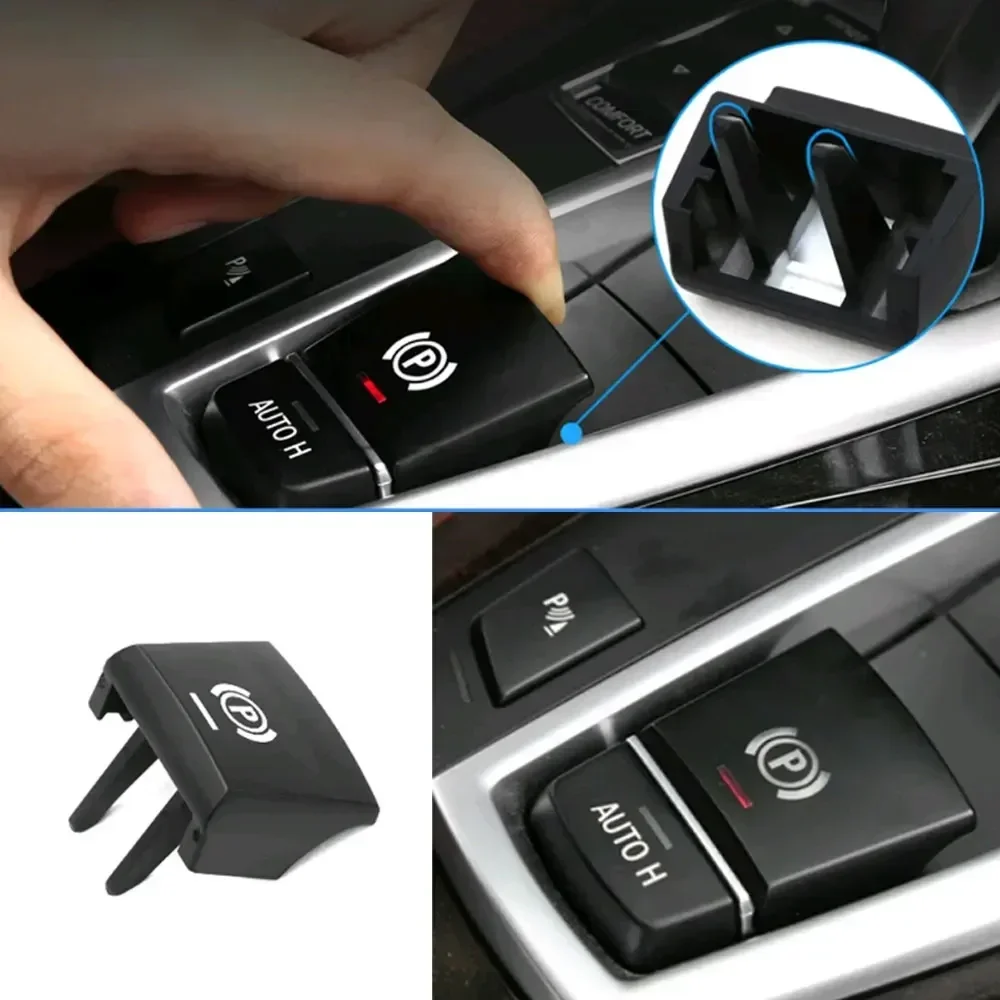 1pc Car Handbrake P Button Switch Cover Accessory for BMW 5 7 F01 F02 F07 F10 F11 F18 F30 520 523 730 2009-2017 61312822518