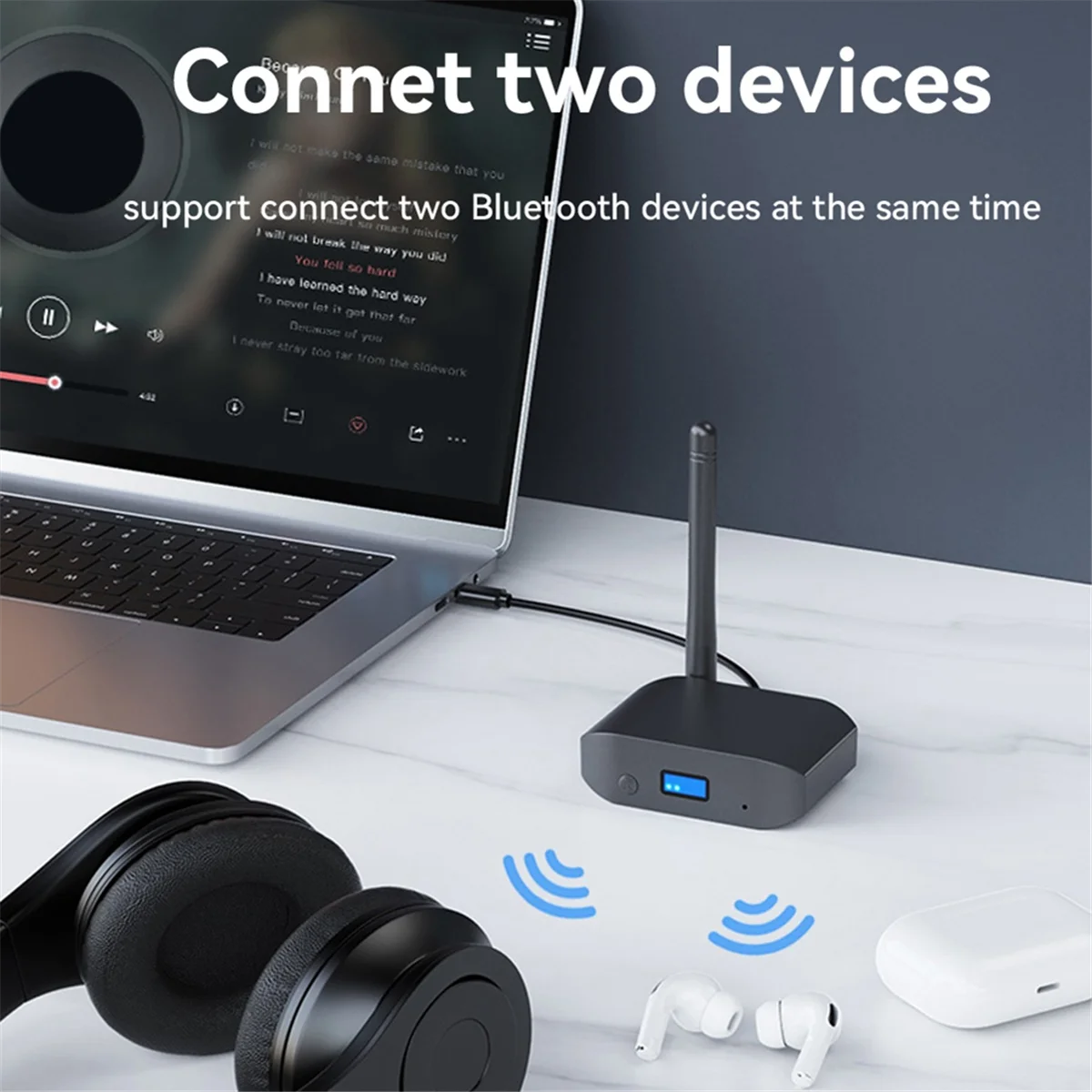 Bluetooth 5,3 аудиоприемник-передатчик с антенной APTX Aux беспроводной стерео музыкальный адаптер для ТВ автомобильный динамик