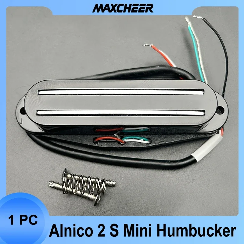 

Alnico II Mini Humbucker ST одинарный Размер катушки Горячая продажа Железнодорожный пикап 9K 4 проводящая Выходная катушка разделение Alnico 2 пикап разные цвета