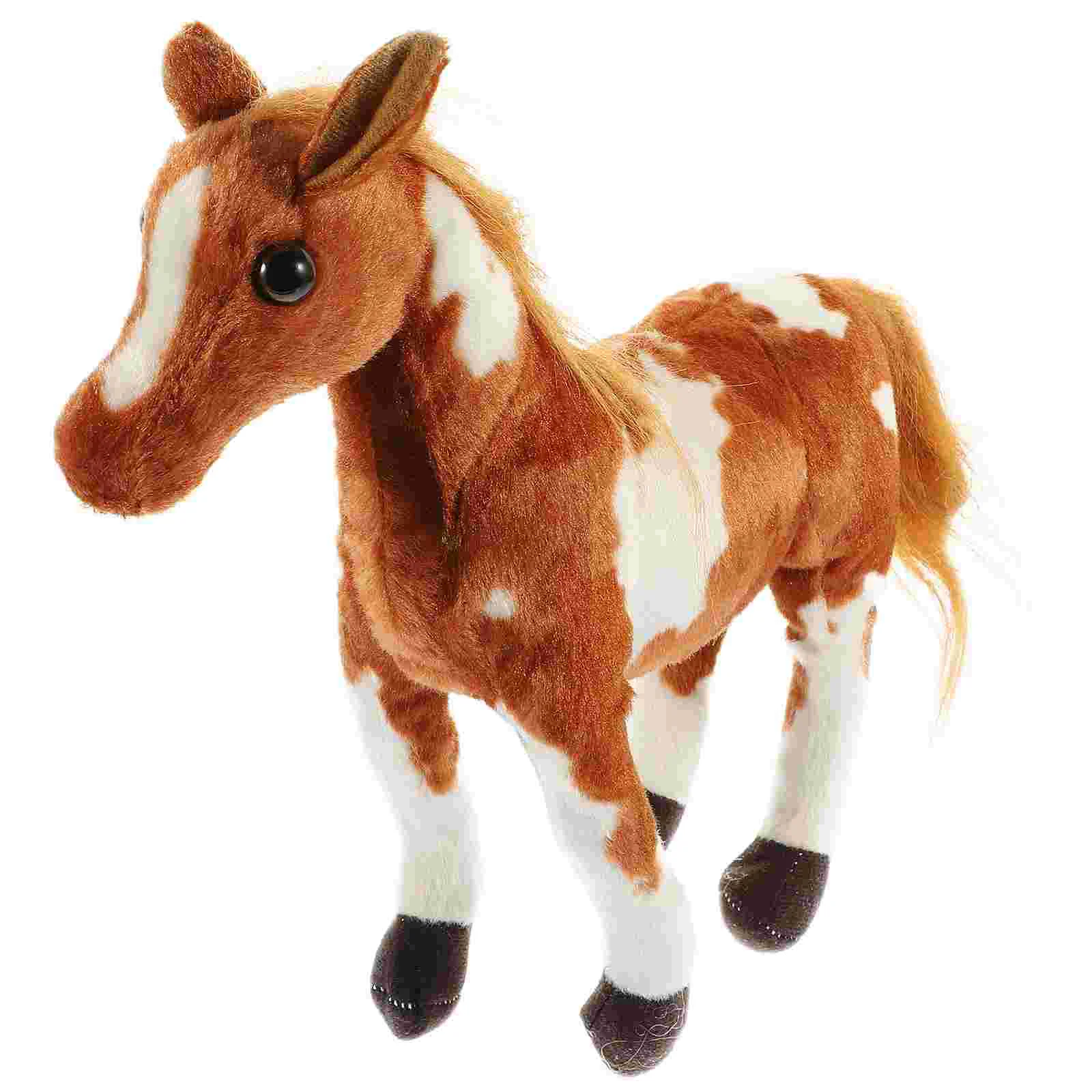 

Horse Stuffed Toy Realistic Farm Animal Animals Figurines Floppy Plush