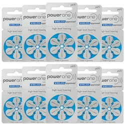 60 PCS Powerone Zinc Air Hearing Aid Batteries 675 P675 A675 for BTE Hearing Aids Whloesale drop shipping