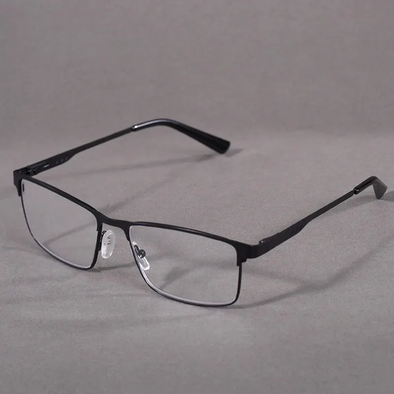 Lesebrille für Herren mit Blaulichtfilter, Metallrahmen, Federscharnier, Presbyopie +0,75-4 Dioptrien Vergrößerungslinse – Detail 2