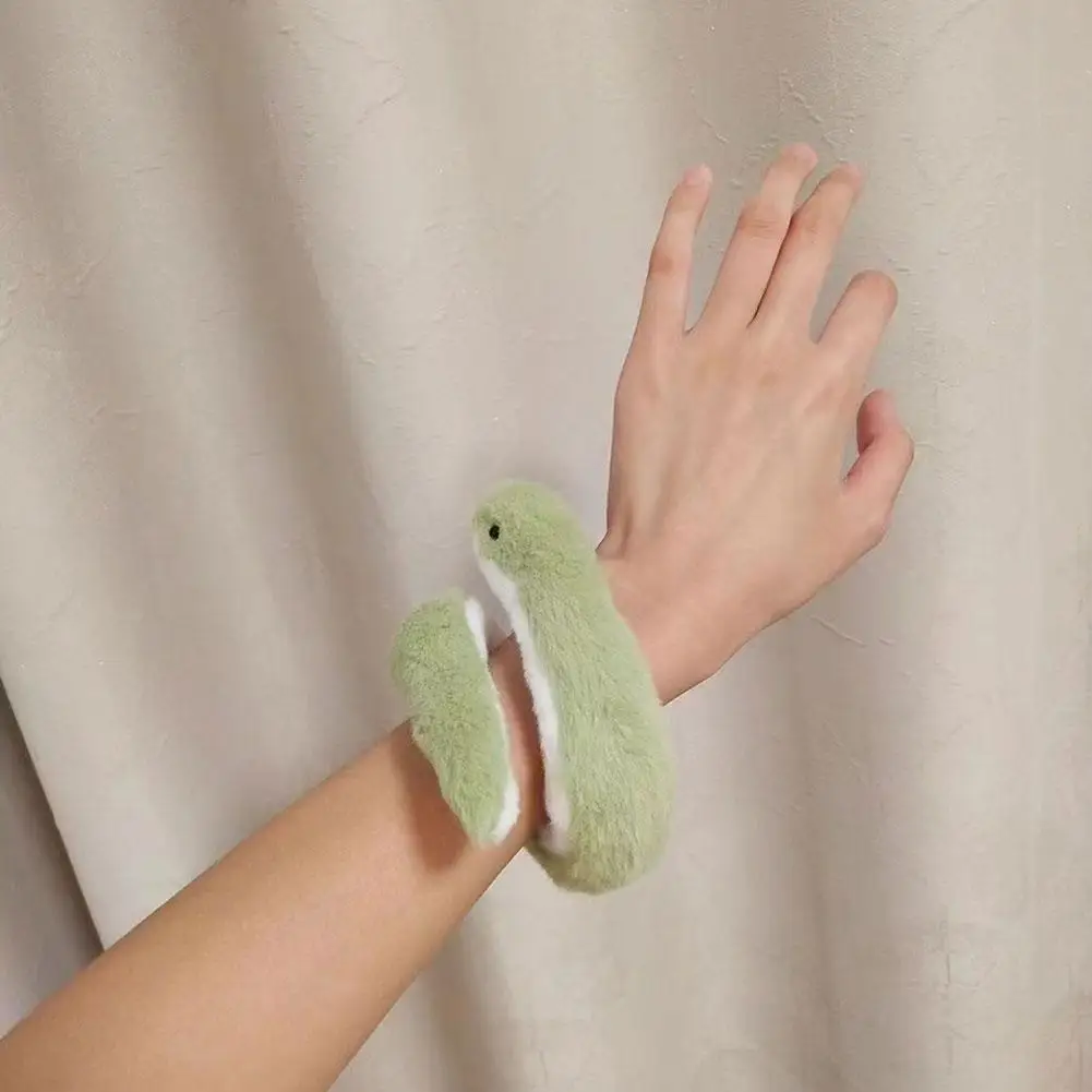 25 New Year Snake Mascot Cute Plush Snake Doll Sofa Living Room Decoration Cartoon Green Snake Soft Children's Gift 20/40CM Toy