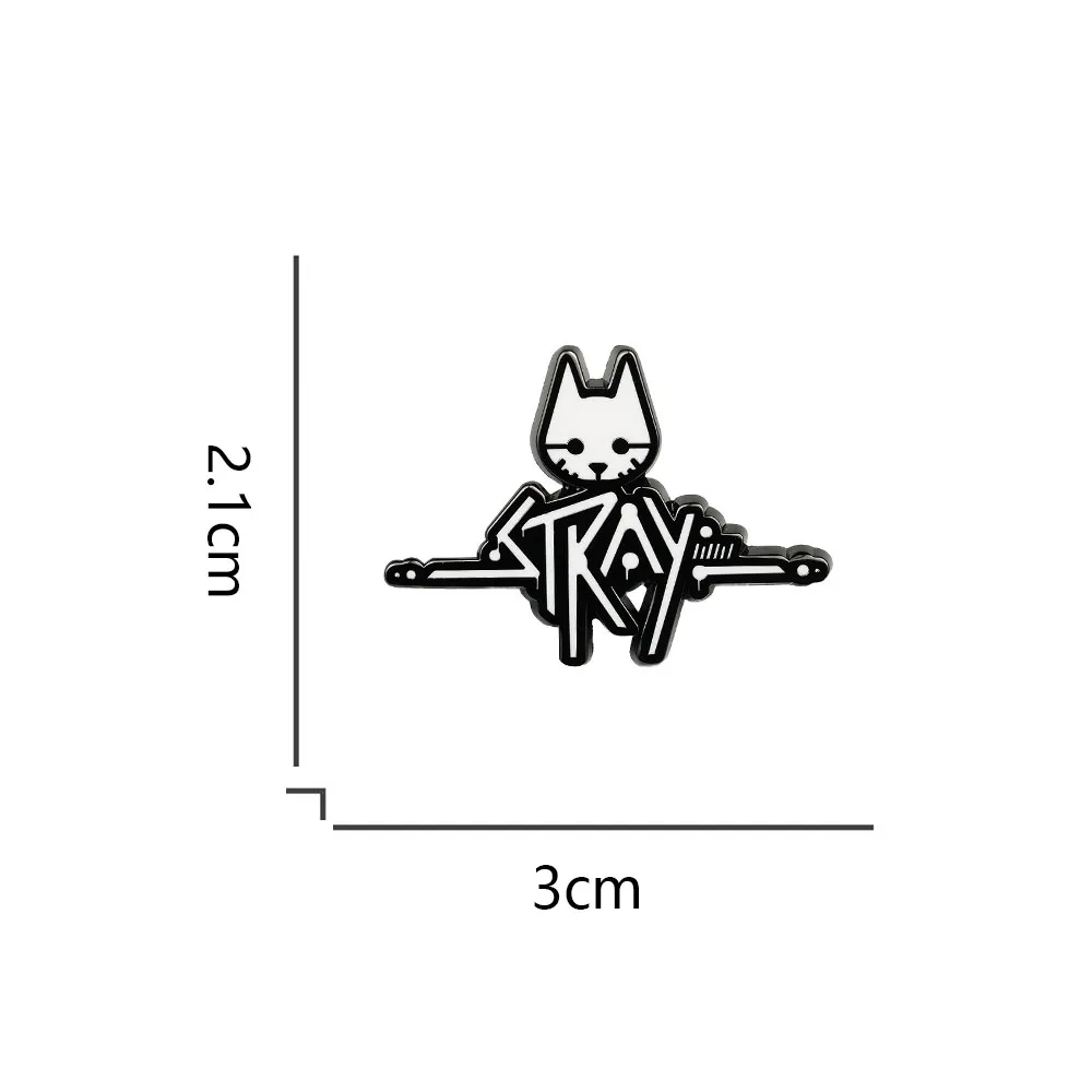 Stray game cat enamel pin peripheral LOGO metal brooch adventure science fiction exploration game fans gift accessories