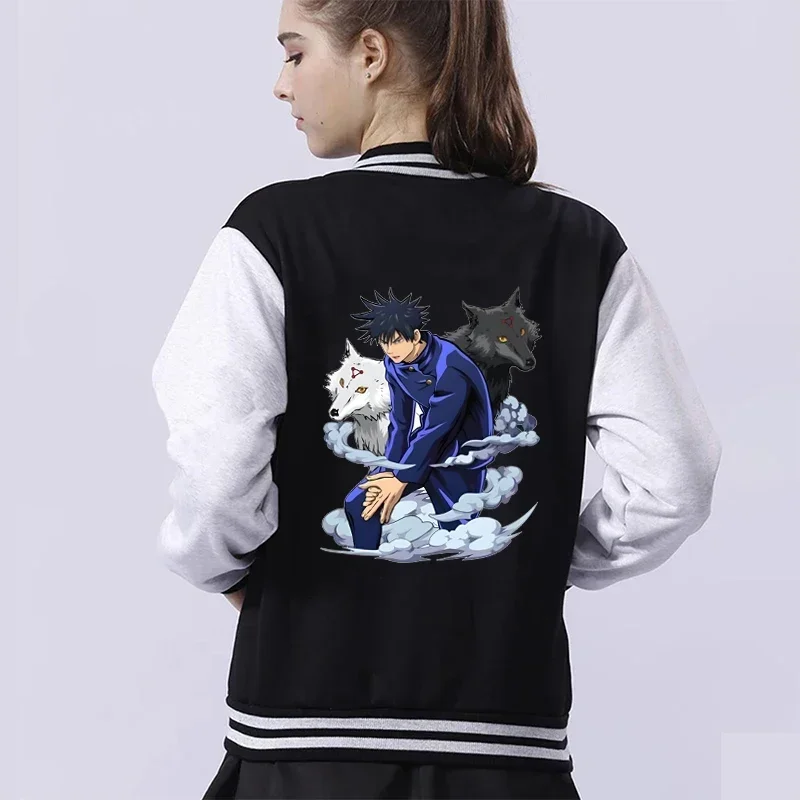 

New Fushiguro Megumi Printed Baseball Uniform Jackets Fashion Women Men Streetwear Hip Hop Jacket Autumn Winter Men Coat