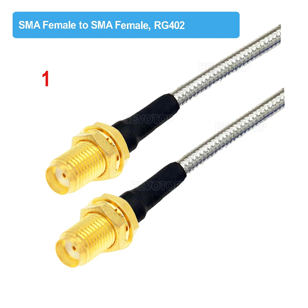 SMA Male Right Angle to SMA Male RA 90 Degree Plug connector RG402 RG-402 Semi Flexible Coaxial Cable 0.141