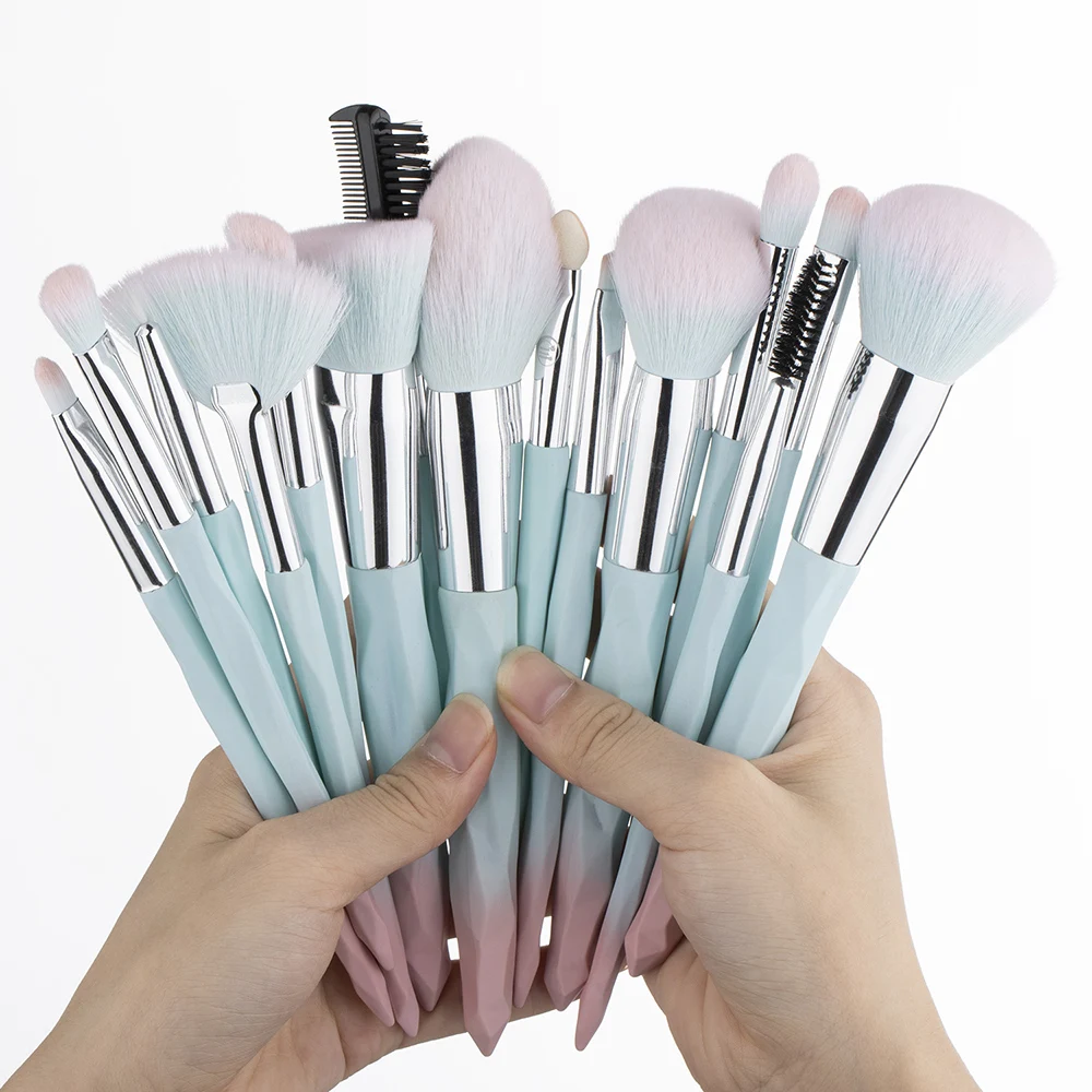 KOSMETYKI 15PCS Professional Makeup Brushes Set Cosmetic Foundation Powder Face Lip Eye Eyeshadow  Concealer Brush Makeup Tool