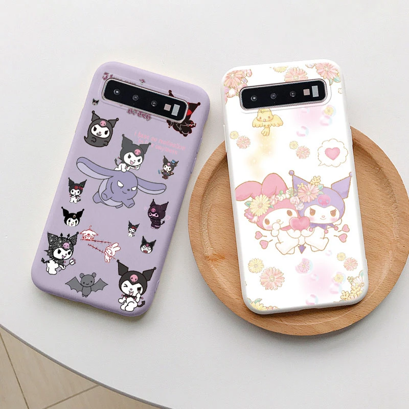 Милый мультяшный чехол для телефона Samsung S10 Plus S10E, чехол для девочек и мальчиков для samsung s10 plus s10e, силиконовый чехол Kuromi Melody Cinnamoroll