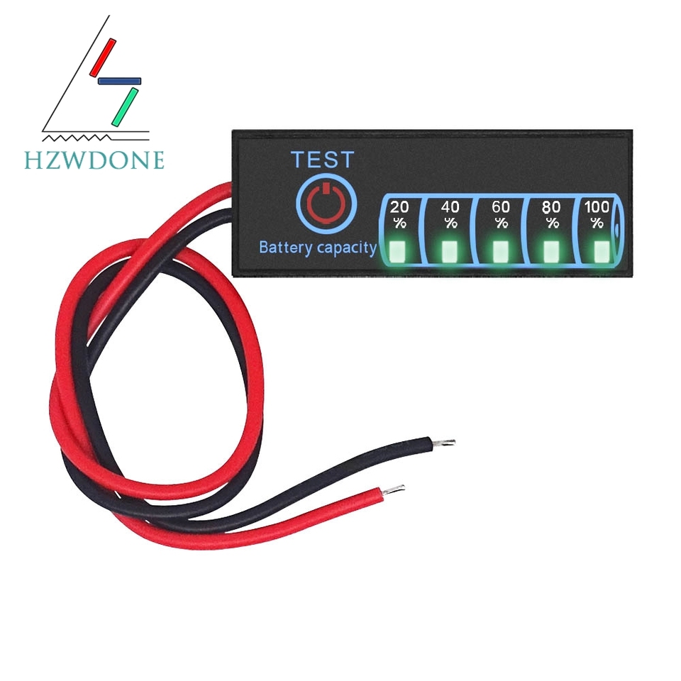  DC 5V-30V 2-8S Battery Level Indicator Ternary Lithium Battery Lithium Iron Phosphate Lead-Acid Battery Capacity Display Tester 