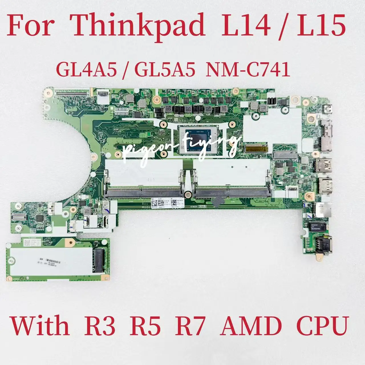

Материнская плата L15 NM-C741 для Lenovo ThinkPad L14, материнская плата для ноутбука с процессором R5-4650U R7-4750U FRU 5B20W77594 5B20W77600 тест в порядке