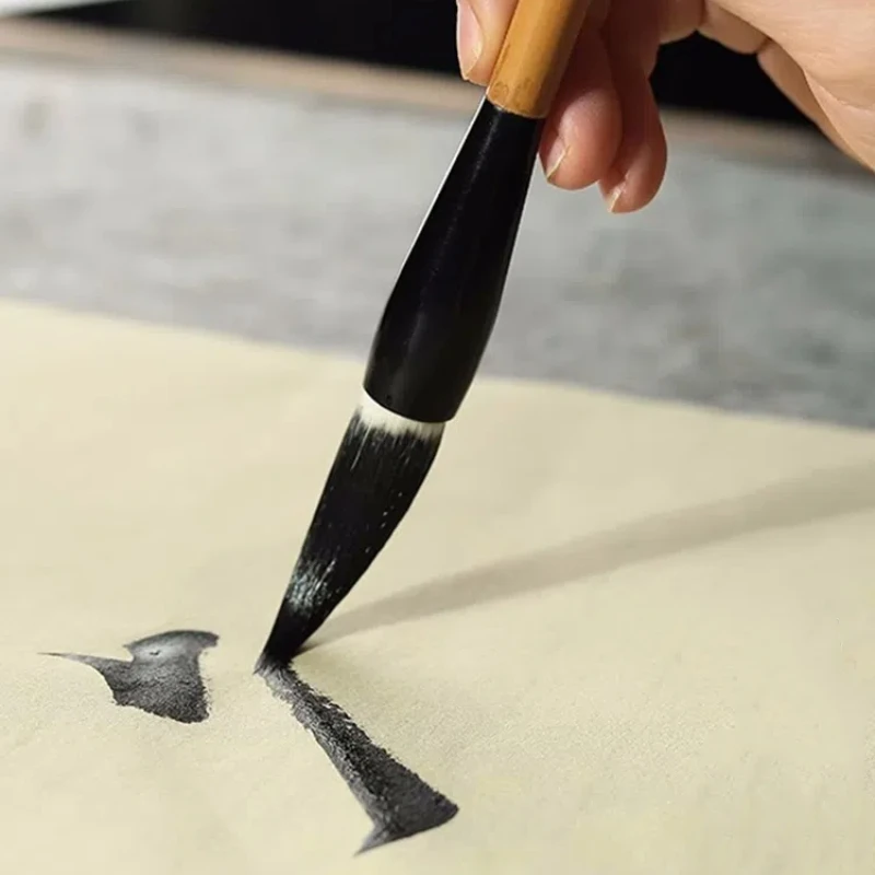 Weasel Woolen Multiple Hair Calligraphy Brush Ou Yan Style Larger Regular Script Brush Set Chinese Painting Flower Grass Brush