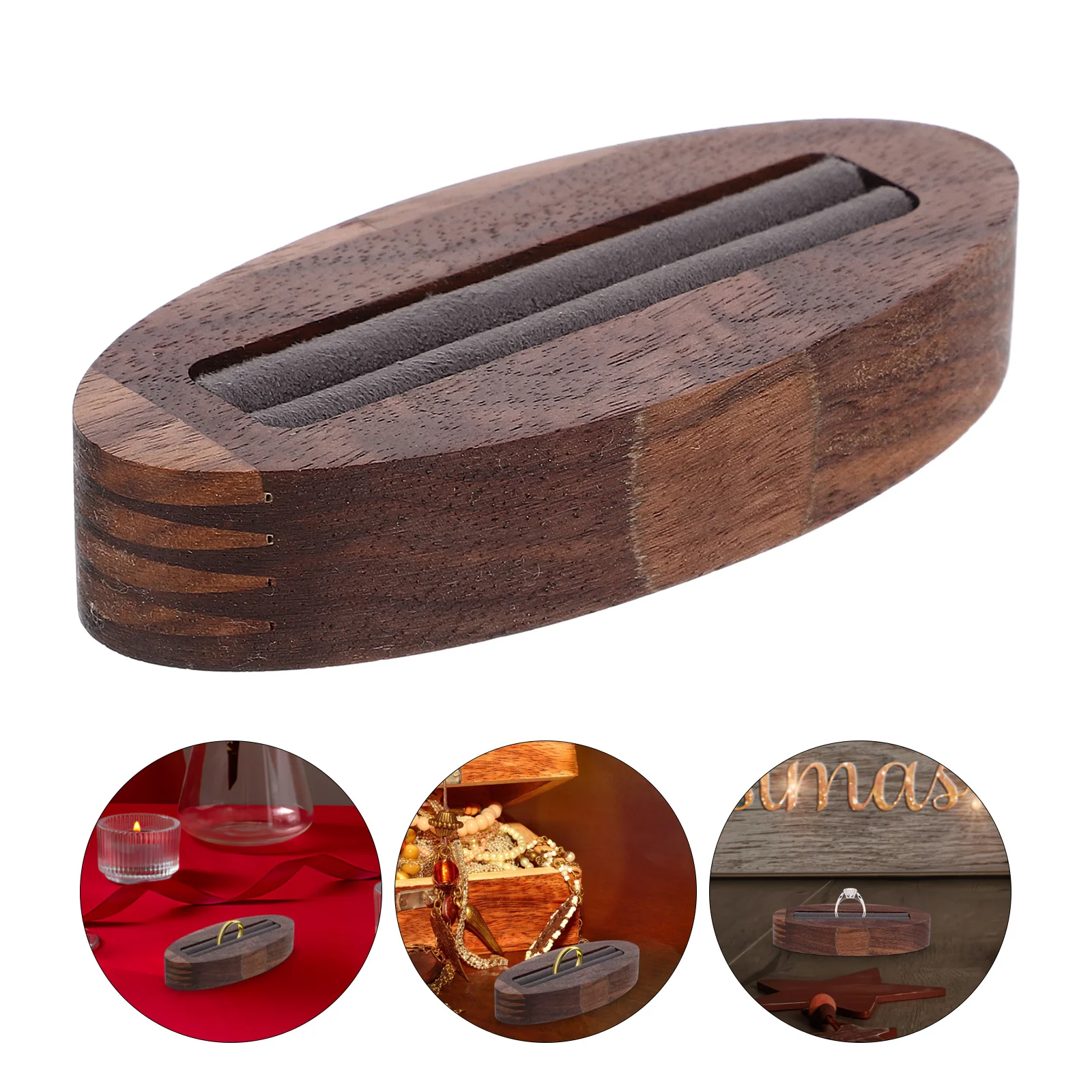 

Display Holder Wooden Ring Organizer For Jewelry Compact Lightweight Ring Storage Stand Bangle Holder Ear Stud Display Home