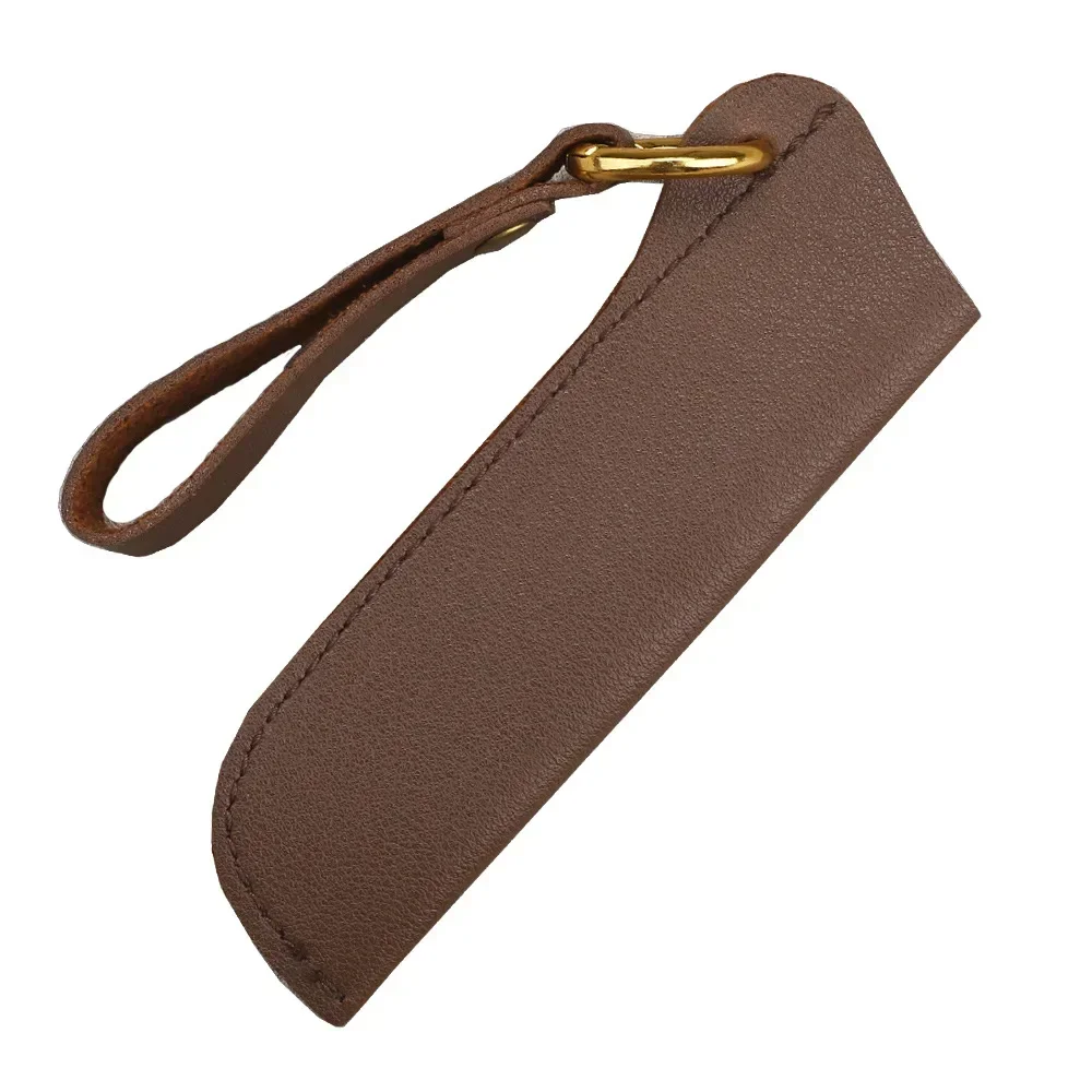 11.5CM Folding Knife PU Leather Case Holder Pocket Knife Sleeve Holsters Leather Sheath Scabbard Diy Accessories