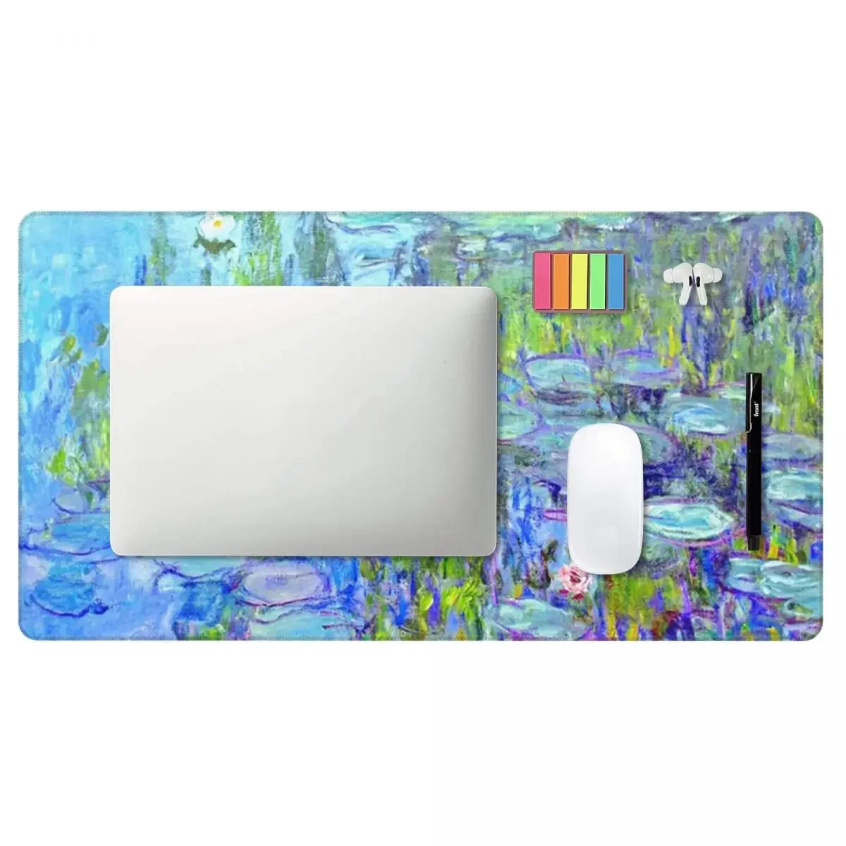 Large Mouse Pad Female Long Water Lilies Claude Monet Gamer PC Laptop Mats Keyboard Computer Gaming Office Accessories Desk Mat
