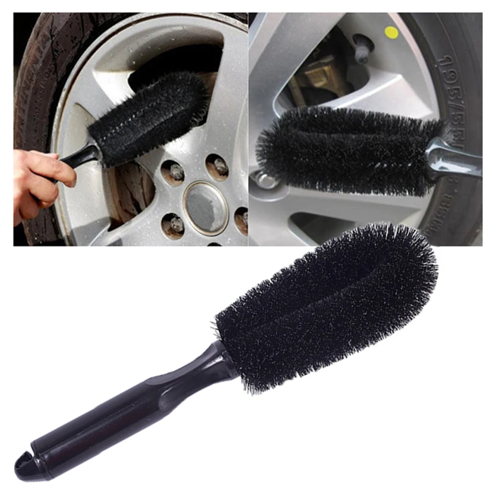 Car Wheel Brush Tire Cleaning Brushes Tools Car Rim Scrubber Cleaner Duster Handle Motorcycle Truck Wheels Car Detailing Brush