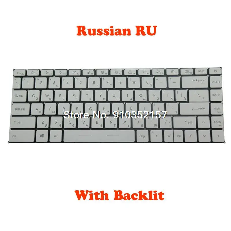 

Laptop Backlit RU US Keyboard For MSI V194222NK2 S1N2ERU341SA0 S1N-2ERU341-SA0 Russian RU V194222MK4 UI S1N2EUS606SA0 No Frame