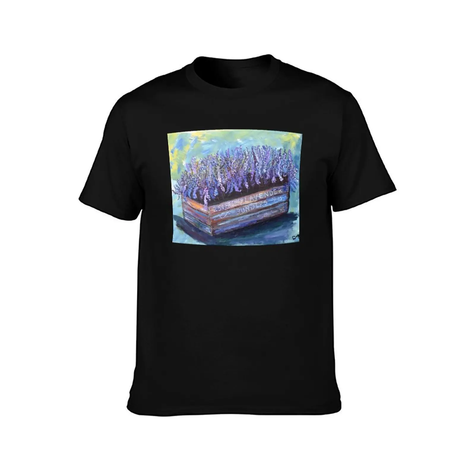 Lavender Flower Box - Original artwork by Dody Denman T-Shirt Big and Tall Short Sleeve Tee T-Shirt