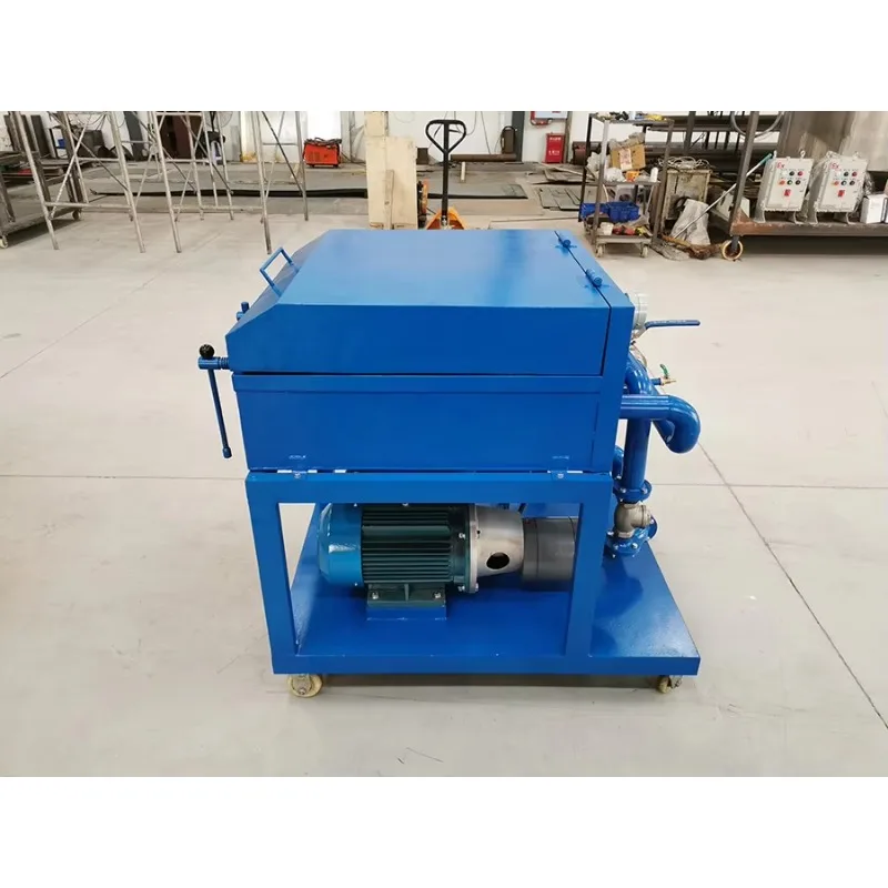 Portable Plate Pressure Oil Purifier Impurities Separator