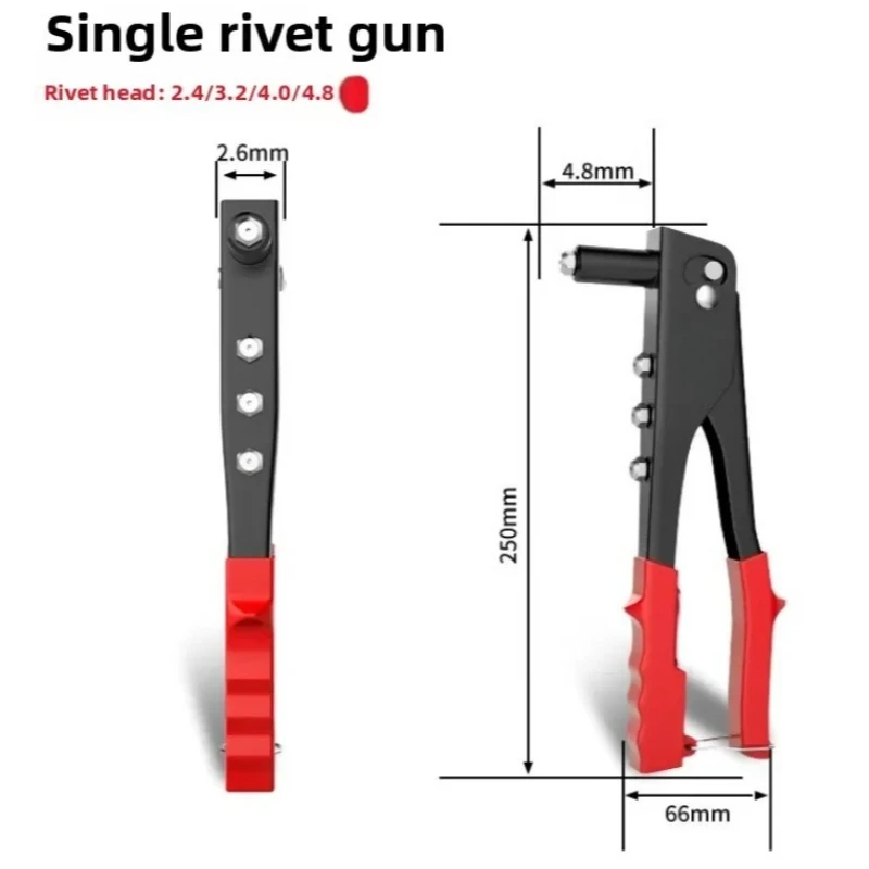 مع 100 قطعة من المسامير لقارب مقطورة الأثاث-مجموعة مسدس برشام البوب المهنية الثقيلة برشام بندقية اليد المبرشم أداة عدة #5