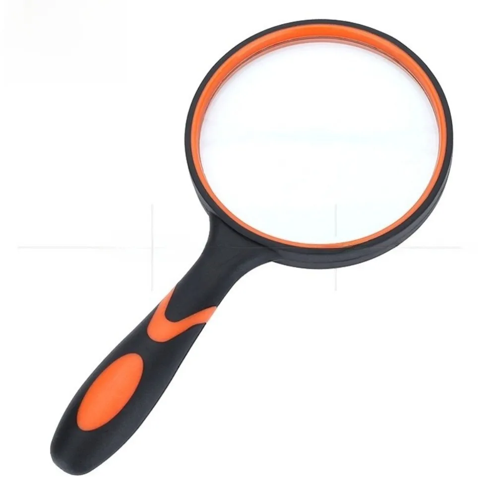10x Magnification Handheld Magnifying Glass Lightweight 50/65/75/100mm Magnification Lens Non-Slip Handle