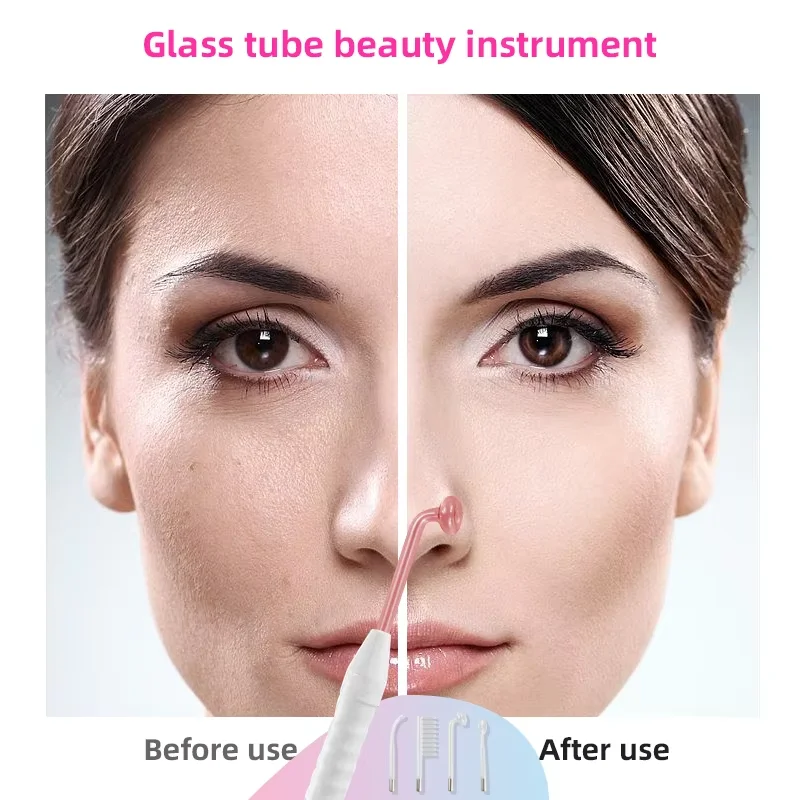 Portable High Frequency Facial Therapy Wand Handheld Electric Face Skin Beauty Tools Acne Treatment Machine