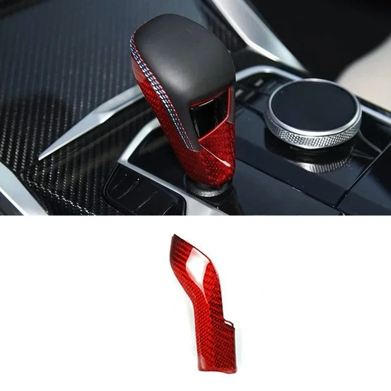 For BMW M X Series M2 M3 M4 X3M X4M X5 X6M Real Dry Carbon Fiber Interior Gear Shift Knob Trim Bezel Modification Accessories