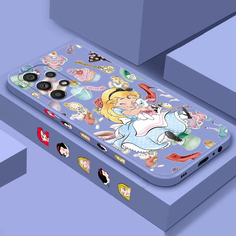 

Disney Alice In Wonderland Liquid Left Rope For Samsung A53 A52 A33 A32 A51 A71 A21S A13 A73 A55 A72 A23 A35 A05 5G TPU