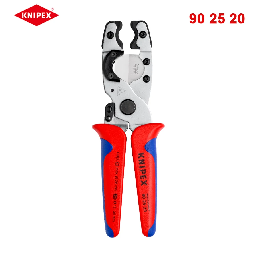 

KNIPEX Tube Cutter for Composite Pipes and Protective Tubes up to Ø 26 mm Chrome Plated with Multi-Component Handle 90 25 20