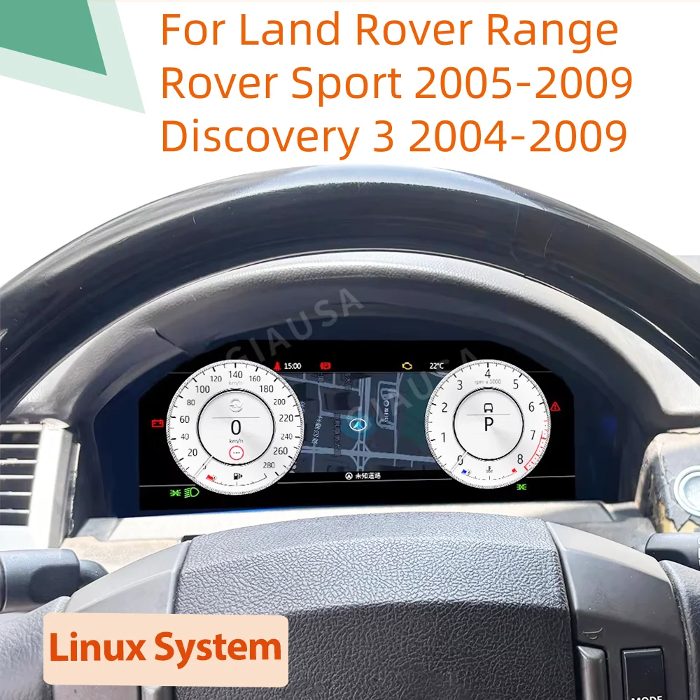 

For Land Rover Range Rover Sport L320 2005-2009 & Discovery 3 2004-2009 Digital Cluster LCD Dashboard Cockpit Virtual Instrument