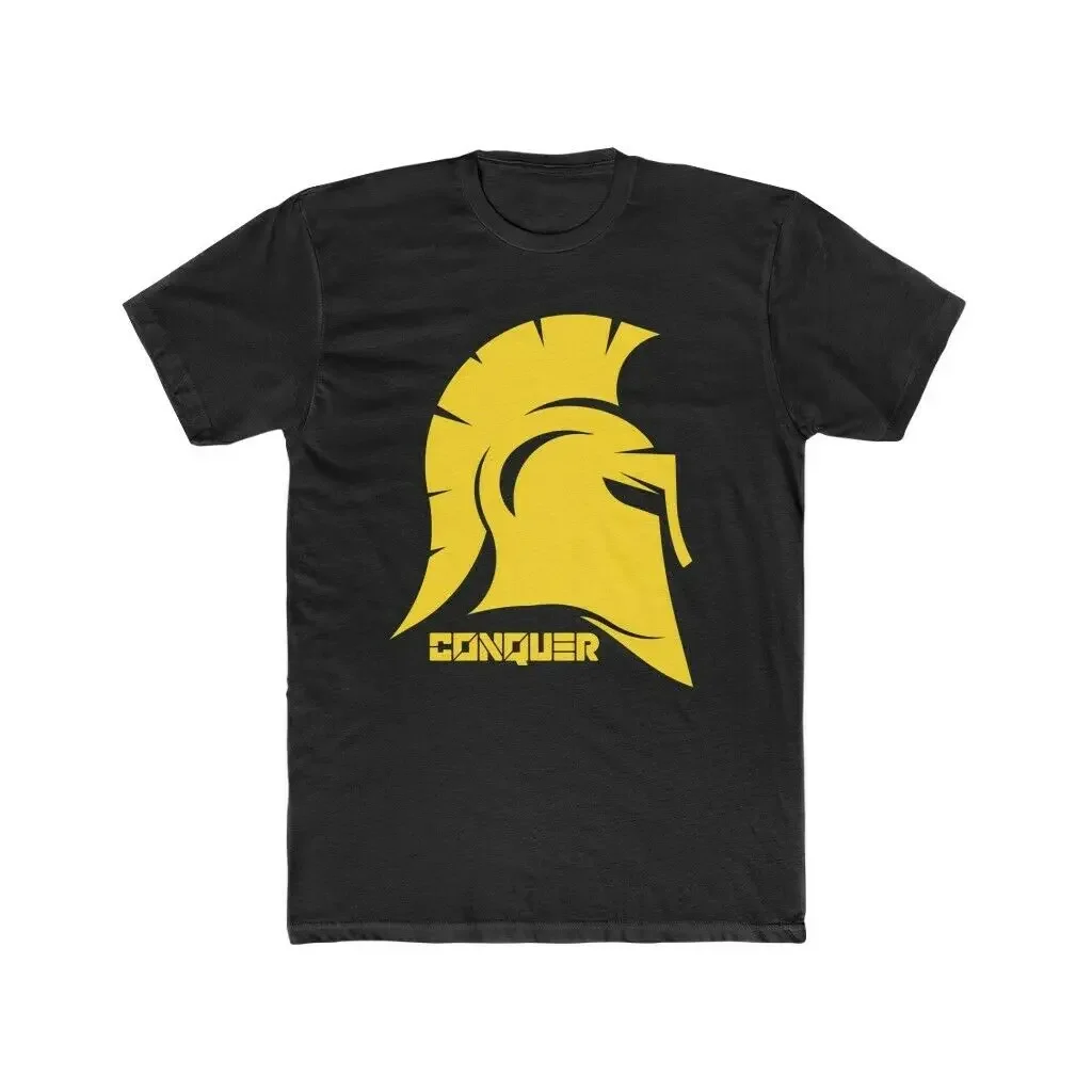 Spartan Conquer Warrior Men's Cotton Crew Tee Men's 100% Cotton Casual T-shirts Loose Top Size S-3XL