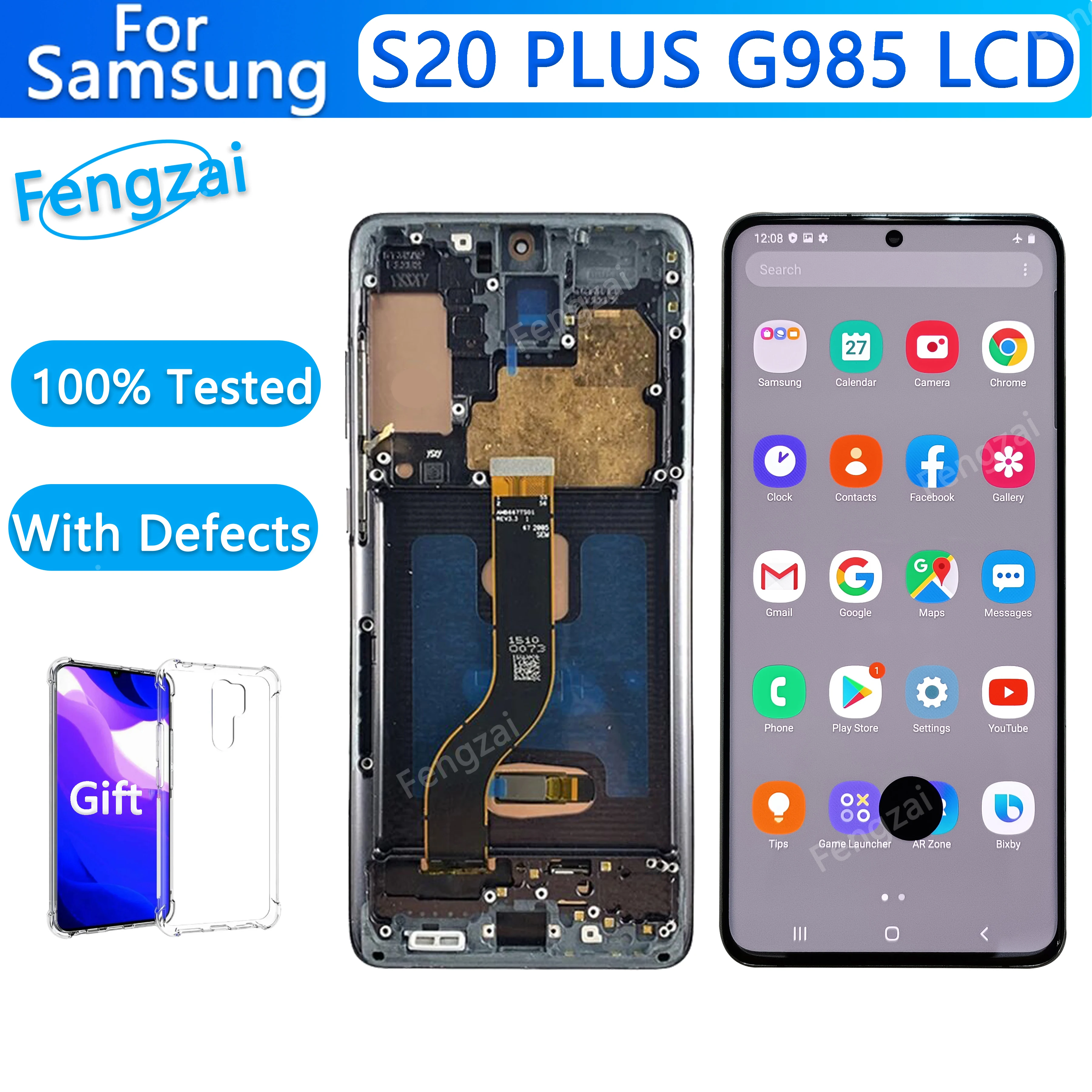 

Super AMOLED 6.7" LCD Screen For Samsung Galaxy S20 Plus LCD G985 G985F With Burn Shadow Display Touch Digitizer Assembly