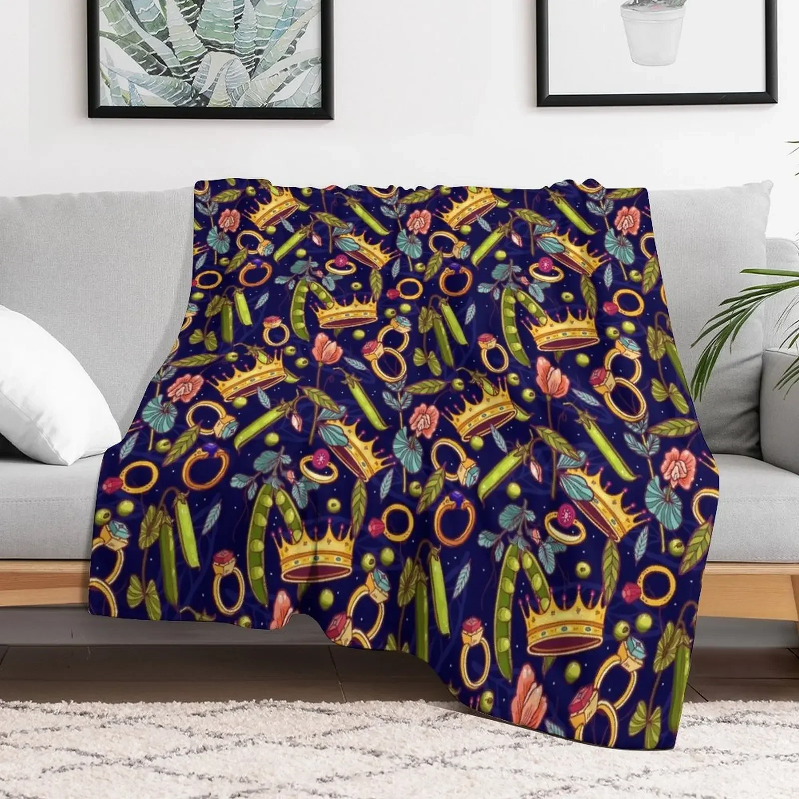 

Princess and the Pea. Throw Blanket Multi-Purpose Bed Fashionable Blankets