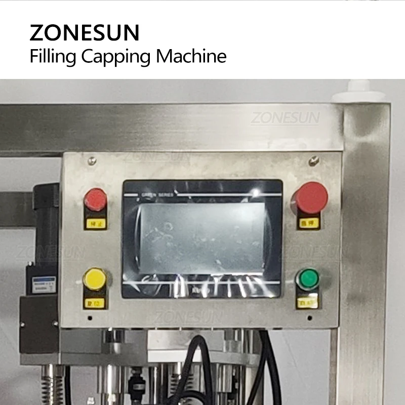 ZONESUN Automatico Doypack Sacchetto di Plastica Alimentazione Gelatina Bevande Detergente Imballaggio con Trasportatore Servo Riempitrice Tappatrice