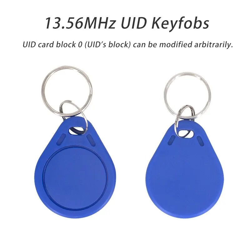 5/10/20PCS 13.56Mhz RFID UID Token Copy Keykobs Changeable Attendance Management CUID Clone Keychain Tag For Mif 1k S50 Writable