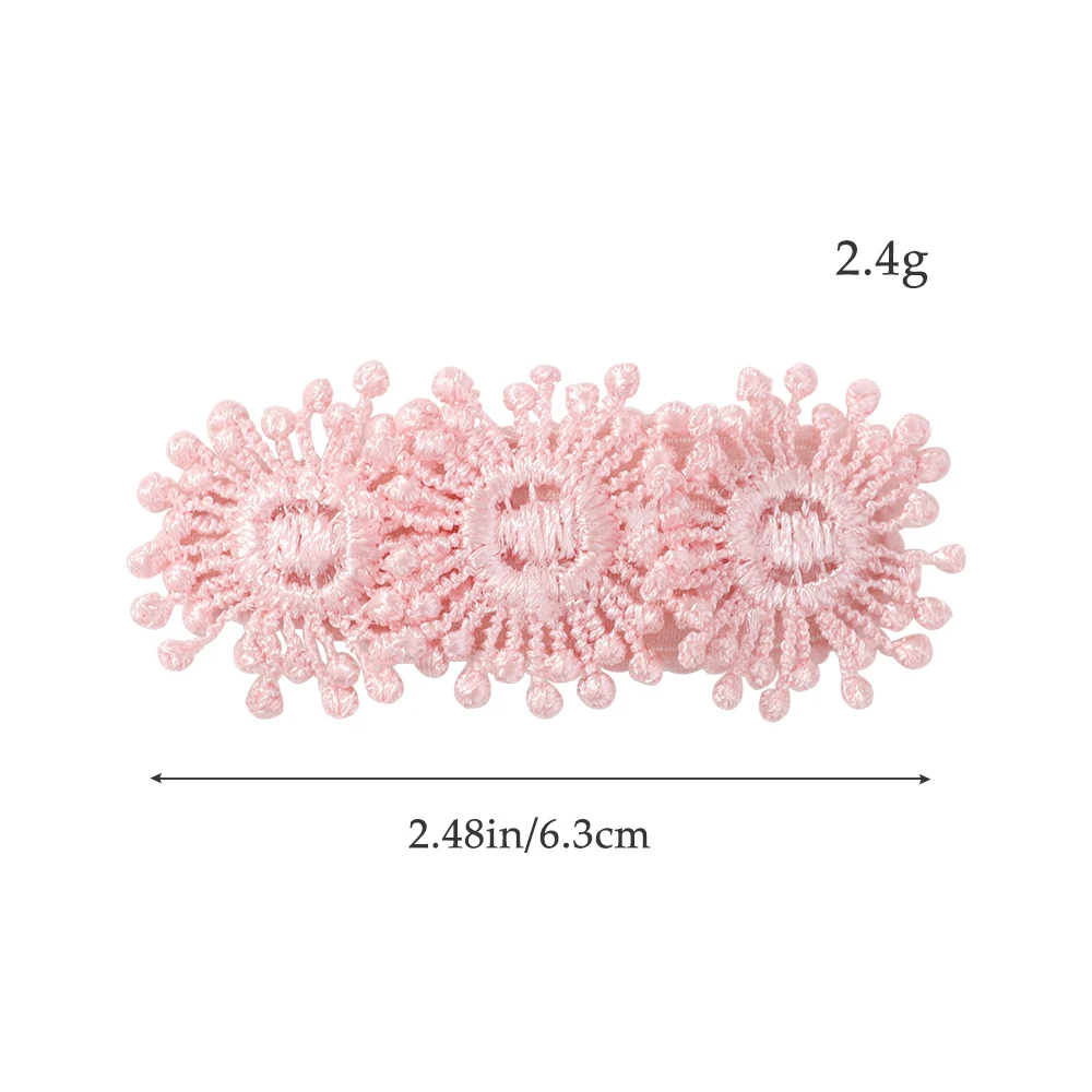 60pc/lot 2.4” Floral Snaps Hair Clips for Women Kids Girls Flower Hair Pins Embroidery Hairpins Baby Girl Daisy Flower Barrettes