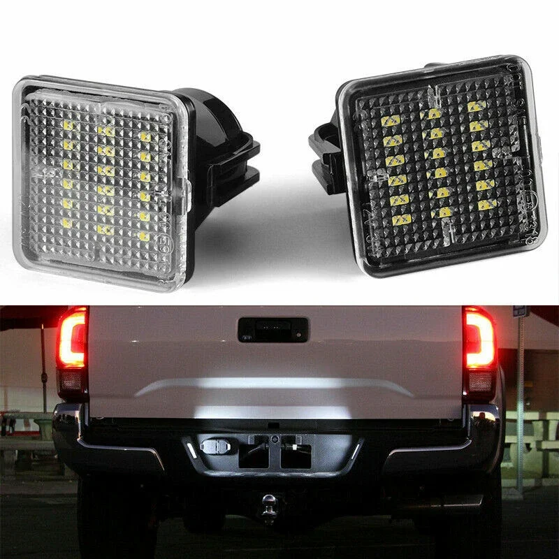 

1pair LED License Plate Light Tag Lamp Assembly For 2016-2023 Toyota Tacoma & 2014-2021 Tundra Pickup Truck, 6000K Diamond White