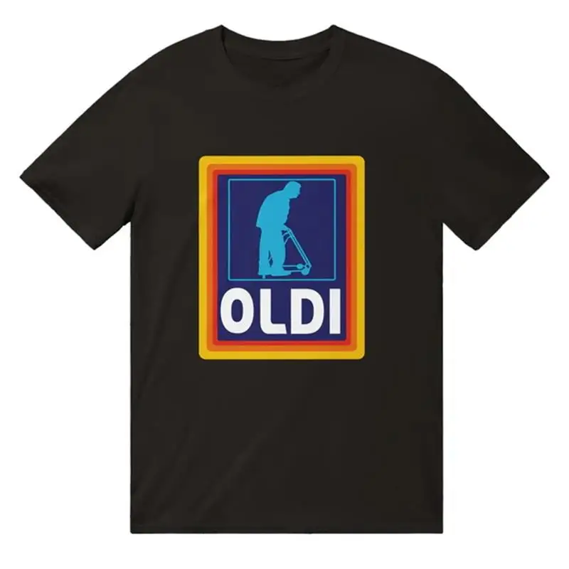 Oldi Aldi T-Shirt vielseitig Harajuku T-Shirt Streetwear Kawaii Sommer täglich lässig O-Ausschnitt lose Baumwoll oberteile Vintage Kurzarm