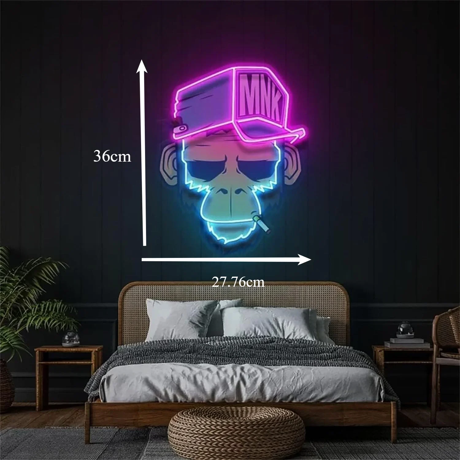 Monkey Neon Sign Monkey Neon Light LED Night Light Animal Lamp Bedroom Zoo Game Hall Hotel Bar Men\'s Cave Mall birthday Decor