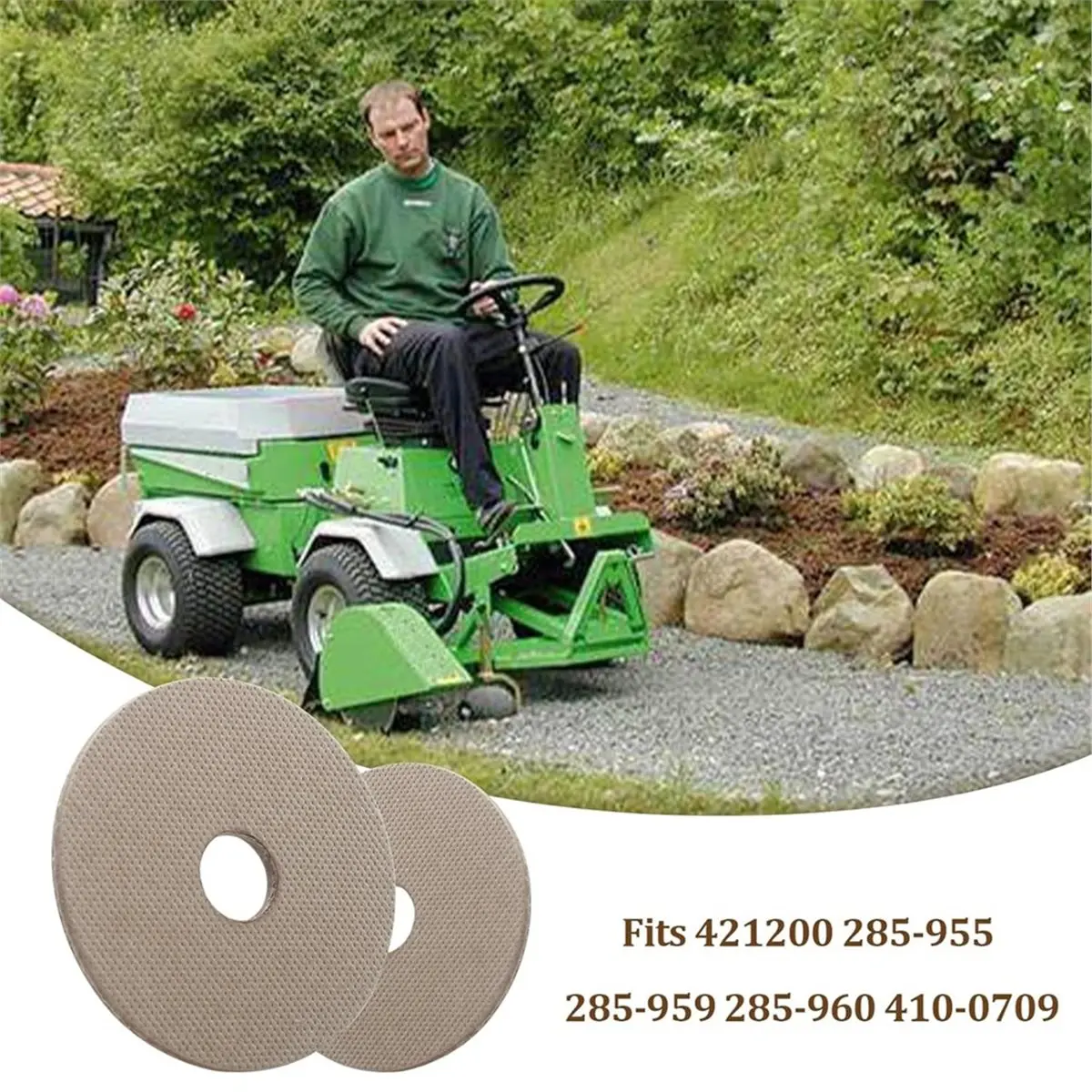 Y1297A J~6pcs Mower Part Fiber Blade Washer Kits 421200 Fits for Most Mowers, Fits 285-955 285-959 285-960 410-0709