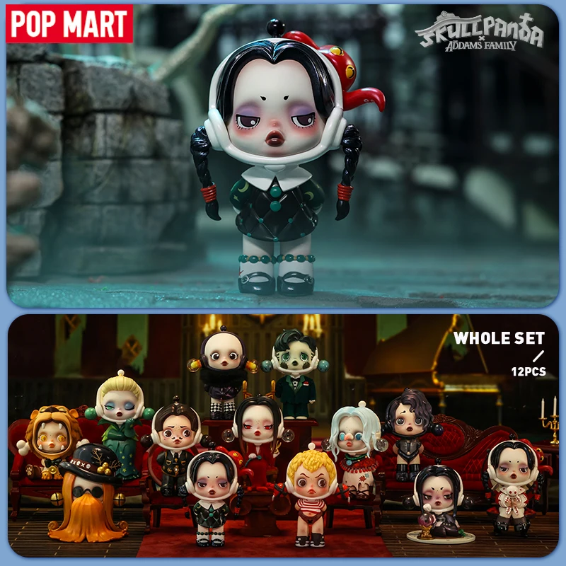 POP MART Skullpanda x La Famiglia Addams Serie Scatola Misteriosa Scatola Cieca Giocattolo Anime Figura Bambola Sorpresa Modello Kawaii Per Le Ragazze Regalo