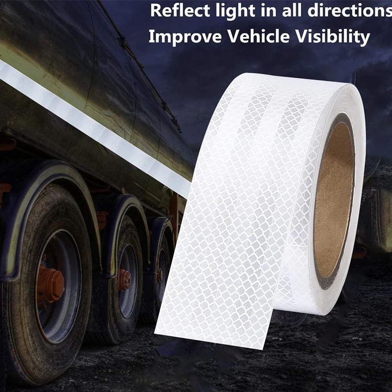 5cmx50m/Roll High Visibility Safety Reflective Tape For Trailers, Trucks