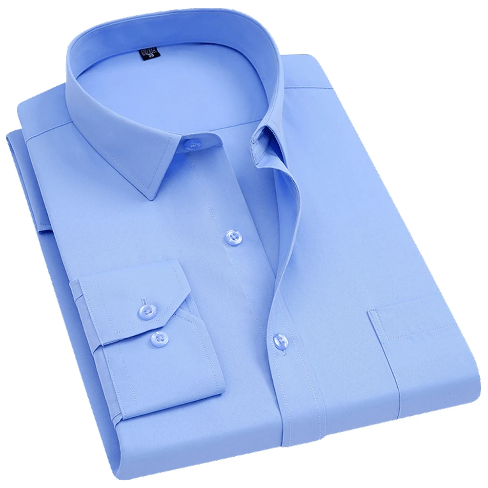 Men's Long Sleeve Button-Up Shirts, Business Striped Dress Shirt for Office & Interview, Year-Round Comfort Menswear Clothing