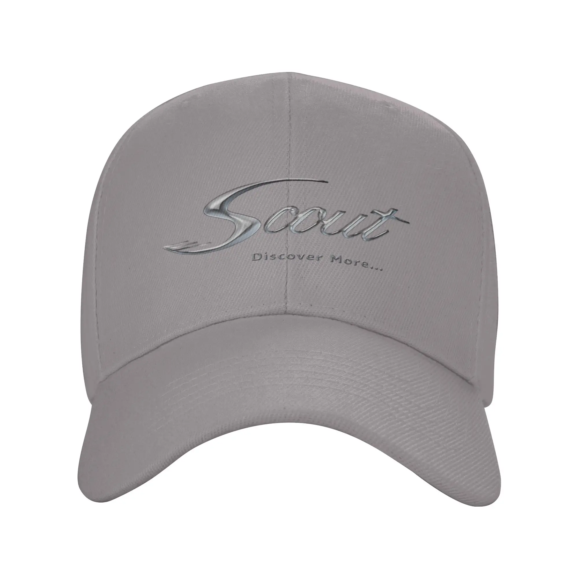 Hot Sale Scout Chrome Silver Black and White Baseball Cap  Windproof Sports Visors  Picnic Sports Visors