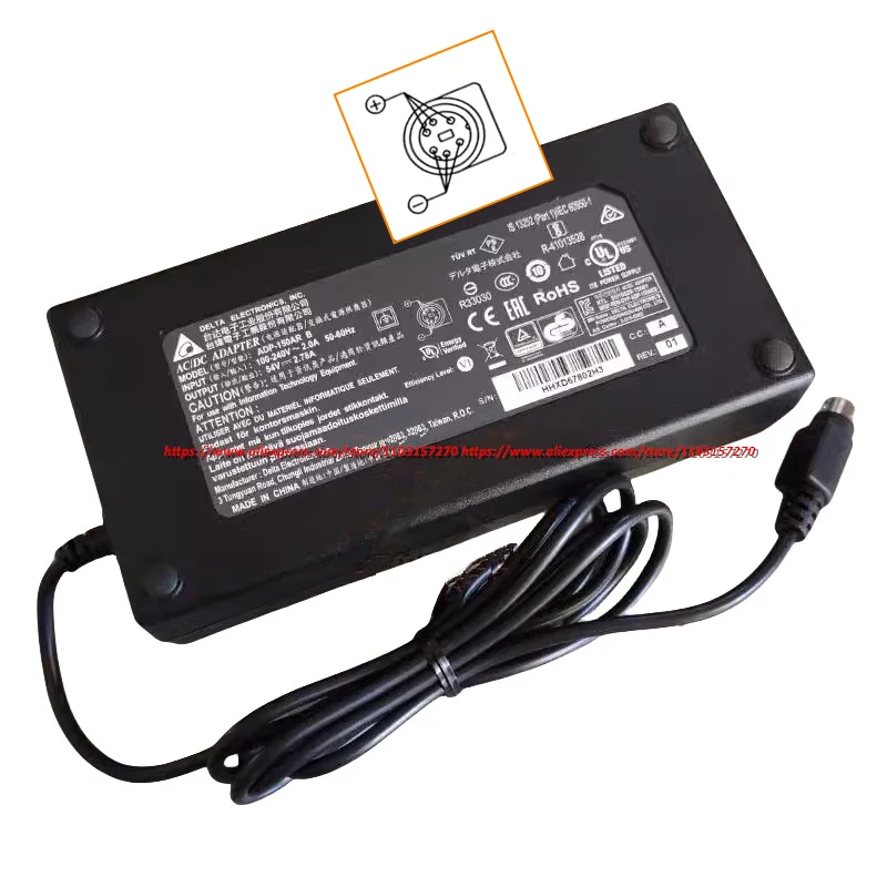 For Dell 14PX3 Power Supply Genuine DELTA ADP-150AR B 54V 2.78A 150W 6 PIN Tip AC Adapter Charger