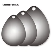 COUNTBASS 50 Uds tamaño 0-6 niquelado acero Colorado Spinner cuchillas acabado suave para Spinnerbaits señuelo de pesca piezas de fabricación