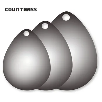 COUNTBASS 니켈 도금 스틸 콜로라도 스피너 블레이드, 스피너베이트 낚시 루어 제작 부품, 부드러운 마감, 크기 0-6, 50 개 